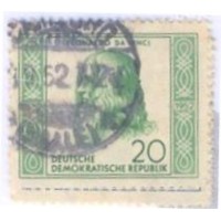 ALEMANHA DDR - 1952 - USADO - CELEBRIDADES INTERNACIONAIS: VICTOR HUGO - LEONARDO DA VINCI - NICOLAS GOGOL - AVICENA - 4 SELOS - YT-0063/66 - MI-311/14 