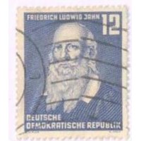 ALEMANHA DDR - 1952 - USADO - CENTENÁRIO DA MORTE DE FRIEDRICH LUDWIG JAHN (1778-1852) RETRATO - YT-0073 