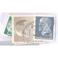 ALEMANHA DDR - 1961-67 - USADO -  SÉRIE CORRENTE PRESIDENTE WALTER ULBRICHT - SÉRIE 13 SELOS - YT-0561/567