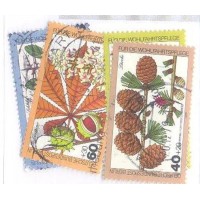 ALEMANHA BERLIN - 1979 - USADO - PRÓ OBRA DE BENEFICÊNCIA - FLORES E FLORESTAS - YT-568/71 - MI-607/10 