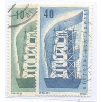 ALEMANHA FEDERAL - 1956 - USADO - TEMA EUROPA - SÉRIE 2 SELOS - YT-117/118 - MI-241/242