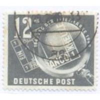 ALEMANHA DDR - 1949 - DIA DO SELO E CENTENÁRIO SELO DA BAVIERA - CARIMBO DE FAVOR - YT-60 - MI-245 