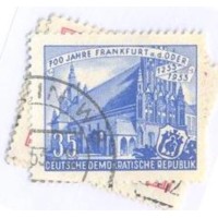 ALEMANHA DDR - 1953 - USADO - 7º CENTENÁRIO DE FRANK FUT SOBRE O ODER - CARIMBO DE FAVOR - YT-109/12 - MI-358/61