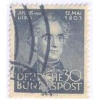 ALEMANHA FEDERAL - 1953 - USADO - JUSTOS VON LIEBIG - QUÍMICO - YT-52 