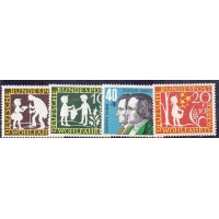 ALEMANHA FEDERAL - 1959 - MINT - CONTOS DOS IRMÃO GRIMM - SÉRIE 4 SELOS - YT-195/98 