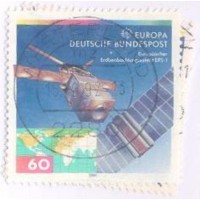 ALEMANHA FEDERAL - 1991 - USADO - TEMA EUROPA - A EUROPA E O ESPAÇO - SATÉLITES ARTIFICIAIS - SÉRIE 2 SELOS - YT-1358/59 