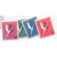 ALEMANHA FEDERAL - 1955 - NOVO/SEM GOMA - SERVIÇO DA LUFTHANSA - SÉRIE 4 SELOS - YT-81/84
