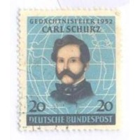 ALEMANHA FEDERAL - 1952 - USADO - CENTENÁRIO DA CHEGADA AOS ESTADOS UNIDOS DE CARL SCHURZ - YT-41 - MI-152