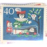 ALEMANHA FEDERAL - 1962 - MINT - A SERVIÇO DA HUMANIDADE - CONTOS DOS IRMÃOS GRIMM - CENAS DE "BRANCA DE NEVE E OS SETE ANÕES" - SÉRIE 4 SELOS - YT-257/260 