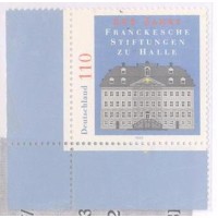 ALEMANHA FEDERAL - 1998 - MINT - 300º ANIVERSÁRIO DA FUNDAÇÃO FRANCA EM HALLE - FACHADA DO EDIFÍCIO PRINCIPAL - YT-1843 
