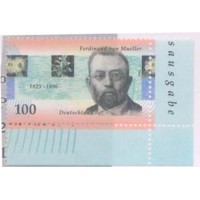 ALEMANHA FEDERAL - 1996 - MINT - CENTENÁRIO DA MORTE DO BOTÂNICO FREDINAND VON MUELLER (1825-1896) RETRATO, MAPA DA AUSTRÁLIA E ESPECIES DE PLANTAS - YT-1721 