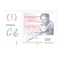 ALEMANHA FEDERAL - 1996 - MINT - CENTENÁRIO DO NASCIMENTO DE CARL ZUCKMAYER AUTOR DRAMÁTICO (1896-1977) RETRATO ASSINATURA E RELAÇÃO DE SUAS OBRAS - YT-1725 
