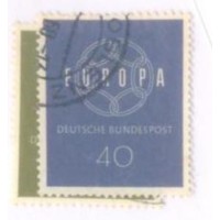 ALEMANHA FEDERAL - 1959 - USADO - TEMA EUROPA: ELOS DE CORRENTE FORMANDO CÍRCULO - SÉRIE 2 SELOS - YT-193/194  