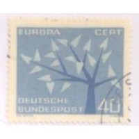 ALEMANHA FEDERAL - 1962 - USADO - TEMA EUROPA: ÁRVORE ESTILIZADA - SÉRIE 2 SELOS - YT-255/56 