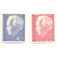 ALEMANHA FEDERAL - 1964 - MINT - PRESIDENTE LUCKE - SÉRIE 2 SELOS - YT-305/06 
