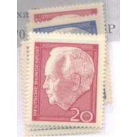 ALEMANHA FEDERAL - 1964 - NOVO - PRESIDENTE LUBKE - SÉRIE 2 SELOS - ALGUNS C/ PONTOS DE FERRUGEM NA GOMA - YT-305/306 