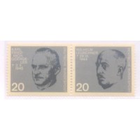 ALEMANHA FEDERAL - 1964 - MINT - 20º ANIVERSÁRIO DO ATENTADO DE 20 DE JULHO DE 1944: 20p KARL FRIEDRICH GOEDELER E 20p WILHELM LEUSCHNER - EM SE-TENANT HORIZONTAL - YT-301+302