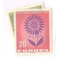 ALEMANHA FEDERAL - 1964 - NOVO - TEMA EUROPA - FLOR ESTILIZADA - SÉRIE 2 SELOS - YT-313/14 