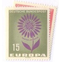 ALEMANHA FEDERAL - 1964 - MINT - TEMA EUROPA - FLOR ESTILIZADA - SÉRIE 2 SELOS - YT-313/14 