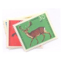 ALEMANHA FEDERAL - 1966 - MINT - FAUNA - PRÓ JUVENTUDE - CERVÍDEOS - SÉRIE 4 SELOS - YT-364/67 