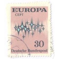 ALEMANHA FEDERAL - 1972 - USADOS - TEMA EUROPA - ESTRELAS - SÉRIE 2 SELOS - YT-567/568 