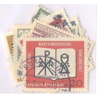 ALEMANHA FEDERAL - 1961-63 - USADO - CONJUNTO C/ 10 SELOS COMEMORATIVOS - YT-219+247+252+254+263+265+267+270+271+272 