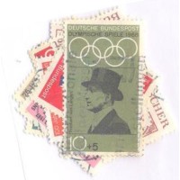 ALEMANHA FEDERAL - 1964-69 - USADOS - CONJUNTO C/ 12 SELOS COMEMORATIVOS - YT-308+336+339+349+401+426+428+434+435+445+447 