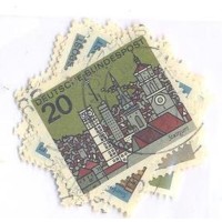 ALEMANHA FEDERAL - 1964 - USADO - CAPITAIS DOS ESTADOS - VISTAS - SÉRIE 12 SELOS - YT-288/95+295A/295D