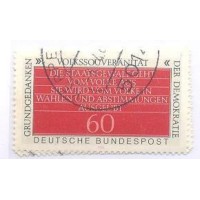 ALEMANHA FEDERAL - 1981 - USADO - PRINCÍPIOS BÁSICOS DA DEMOCRACIA - SÉRIE 3 SELOS - YT-937/939 