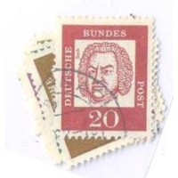 ALEMANHA FEDERAL - 1961-64 - USADOS - ALEMÃES CÉLEBRES - PAPEL BRANCO NÃO FLOURESCENTE - SÉRIE 7 SELOS - YT-220c+221a+222a+223c+224b+228a
