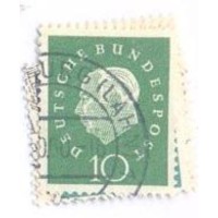 ALEMANHA FEDERAL - 1959 - USADO - 75º ANIVERSÁRIO DO PRESIDENTE THEODOR HEUSS - SÉRIE 5 SELOS - YT-173/77