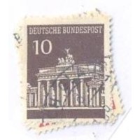 ALEMANHA FEDERAL - 1966-67 - USADOS - SÉRIE CORRENTE - PORTA DE BRANDENBURG - SÉRIE 5 SELOS - YT-368/71+71A 