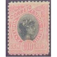 R-093 - 1897 - 100 RÉIS - NOVO - SEM GOMA - PONTOS DE OXIDAÇÃO - RHM R$ 125,00 (25 UFs X R$ 5,00)