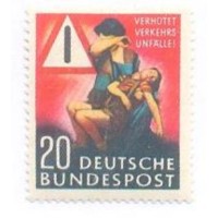 ALEMANHA FEDERAL - 1952 - NOVO - PREVENÇÃO ACIDENTES DE TRANSITO - YT-48 