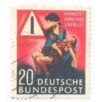 ALEMANHA FEDERAL - 1953 - USADO - PREVENÇÃO ACIDENTES DE TRÂNSITO - YT-48 