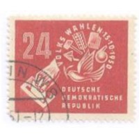 ALEMANHA DDR - 1950 - USADO - ELEIÇÕES DE 15 DE OUTUBRO - YT-27 