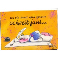 CARTÃO POSTAL ALEMANHA - "AINDA ESTOU COM PREGUIÇA DE ESCREVER"