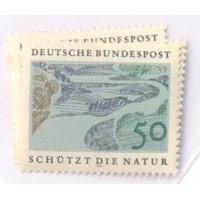 ALEMANHA FEDERAL - 1969 - NOVO - ANO EUROPEU DA PROTEÇÃO DA NATUREZA - SÉRIE 4 SELOS - C/ PONTINHOS DE FERRUGEM - YT-454/57 