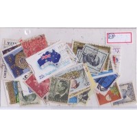 AUSTRÁLIA - ACUMULAÇÃO - PACOTE COM 50 SELOS USADOS - COMEMORATIVOS E REGULARES - MAIORIA ANTIGOS