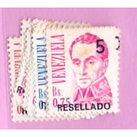 VENEZUELA - NOVO - 12 SELOS - RESELLADO