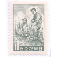 CHINA - 1961 - ECOLOGIA - DIA DA REARBORIZAÇÃO CHINESES PLANTANDO ÁRVORES - YT-293