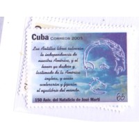 CUBA - 2003 - MINT - 150 ANOS DE NASCIMENTO DE JOSE MARTI - SÉRIE 4 SELOS - YT-4066/69