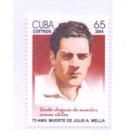 CUBA - 2004 - MINT - 75 ANOS DA MORTE DO JORNALISTA JULIO MELLA - YT-4141