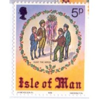 ILHAN DE MAN - 1978 - MINT - NATAL - CORTEJO DE CRIANÇAS NA FESTA DE ST. ETIENNE - YT-130