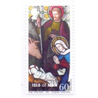 ILHAN DE MAN - 2005 - MINT - NATAL - VITRAIS DE INGREJAS - SÉRIE 5 SELOS - YT-1281/85
