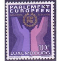 LUXEMBURGO - 1984 - MINT - SEGUNDA ELEIÇÃO DO PARLAMENTO EUROPEU - MÃOS - YT-1047