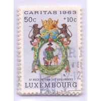 LUXEMBURGO - 1963 - USADO - INSIGNIAS DAS CONFRARIAS DAS PROFISSIÕES COM OS SANTOS PADROEIROS - SÉRIE C/ 6 SELOS - YT-638/43