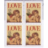 USA - 1996 - MINT - MENSAGEM DE AMOR CUPIDO - QUADRA DESTACADA DO CARNÊ - YT-2481