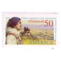 USA - 1991 - MINT - HOMENAGEM AOS PRIMEIROS AMERICANOS VINDOS ATRAVÉS DA ÁSIA PELO ESTREITO DE BERING - RETRATO DE ASIÁTICO NAS ESTEPES - YT A-124 