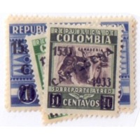 COLÔMBIA - MINT - 4 SELOS - AÉREOS